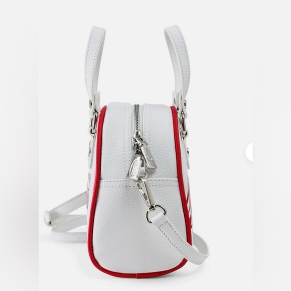 Von Dutch Red & White Bowler Bag NWT - Picture 5 of 9